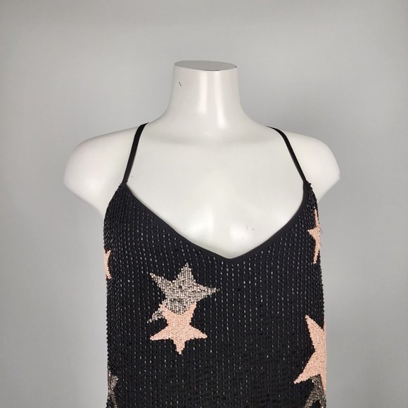 Guess Black Mini Dress with Star Accents - Picture 2 of 10